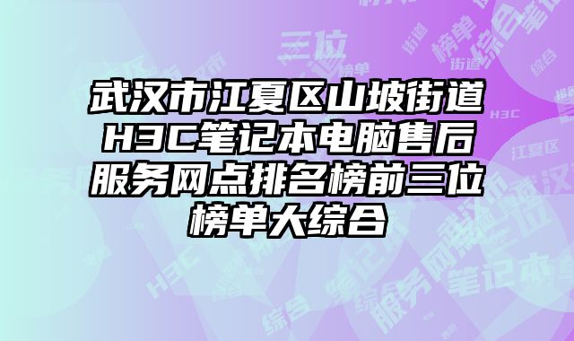 武漢市江夏區山坡街道H3C筆記本電腦售后服務網點排名榜前三位榜單大綜合
