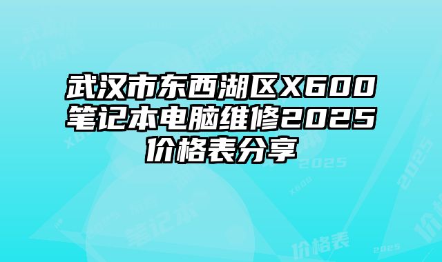 武漢市東西湖區(qū)X600筆記本電腦維修2025價(jià)格表分享