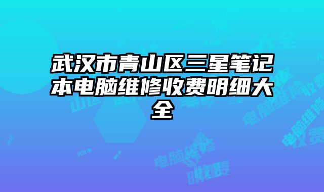 武漢市青山區(qū)三星筆記本電腦維修收費(fèi)明細(xì)大全