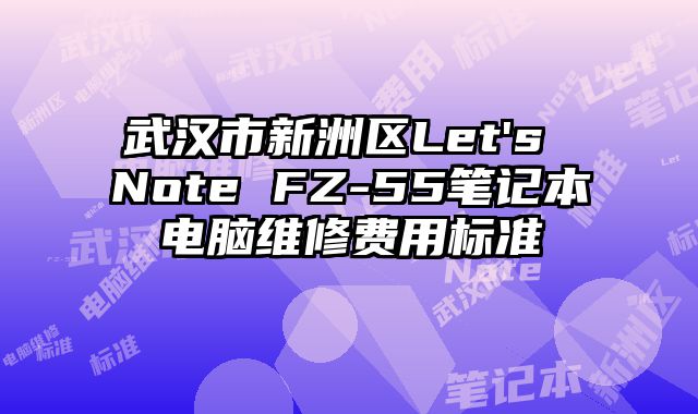武漢市新洲區(qū)Let's Note FZ-55筆記本電腦維修費(fèi)用標(biāo)準(zhǔn)