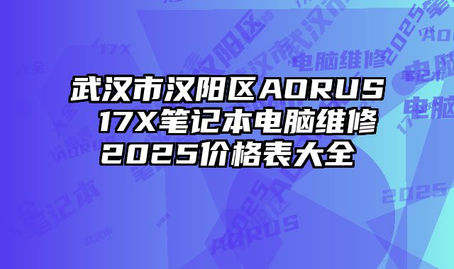 武漢市漢陽區AORUS 17X筆記本電腦維修2025價格表大全