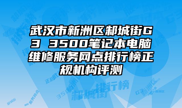 武漢市新洲區邾城街G3 3500筆記本電腦維修服務網點排行榜正規機構評測