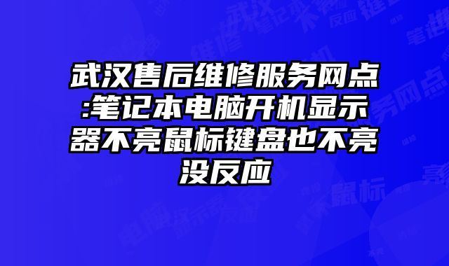 武漢售后維修服務網點:筆記本電腦開機顯示器不亮鼠標鍵盤也不亮沒反應