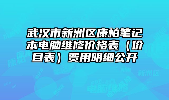 武漢市新洲區(qū)康柏筆記本電腦維修價(jià)格表（價(jià)目表）費(fèi)用明細(xì)公開(kāi)
