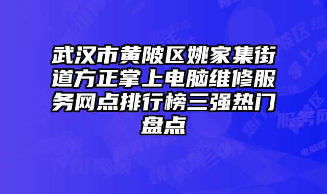 武漢市黃陂區姚家集街道方正掌上電腦維修服務網點排行榜三強熱門盤點