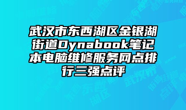 武漢市東西湖區金銀湖街道Dynabook筆記本電腦維修服務網點排行三強點評