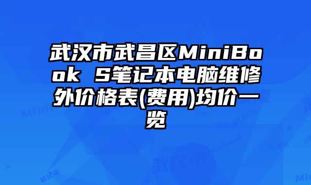 武漢市武昌區MiniBook S筆記本電腦維修外價格表(費用)均價一覽