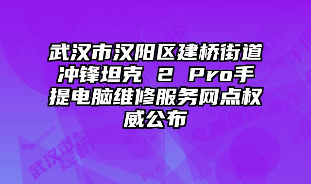 武漢市漢陽區建橋街道沖鋒坦克 2 Pro手提電腦維修服務網點權威公布