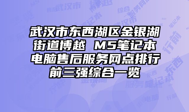 武漢市東西湖區金銀湖街道博越 M5筆記本電腦售后服務網點排行前三強綜合一覽