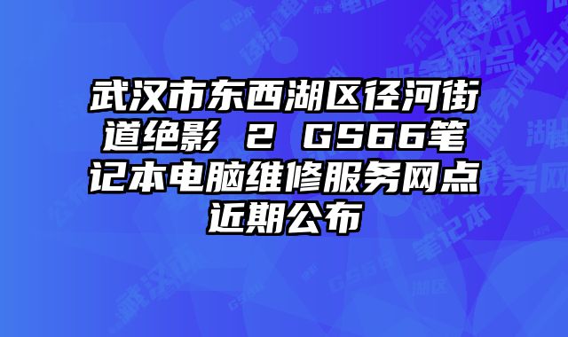 武漢市東西湖區(qū)徑河街道絕影 2 GS66筆記本電腦維修服務(wù)網(wǎng)點(diǎn)近期公布