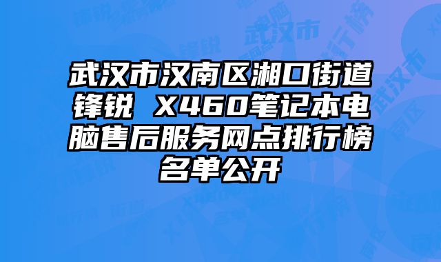 武漢市漢南區湘口街道鋒銳 X460筆記本電腦售后服務網點排行榜名單公開