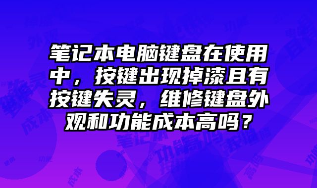 筆記本電腦鍵盤在使用中，按鍵出現掉漆且有按鍵失靈，維修鍵盤外觀和功能成本高嗎？