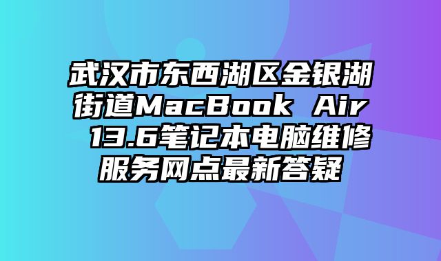 武漢市東西湖區(qū)金銀湖街道MacBook Air 13.6筆記本電腦維修服務(wù)網(wǎng)點(diǎn)最新答疑