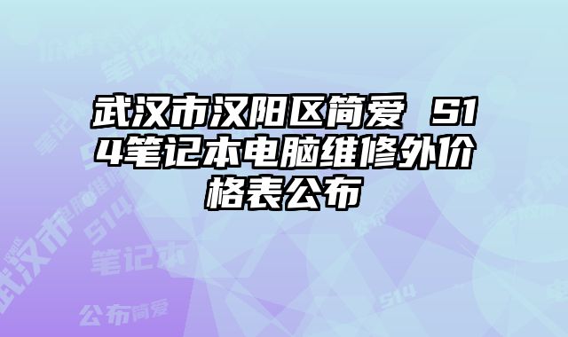 武漢市漢陽區(qū)簡愛 S14筆記本電腦維修外價(jià)格表公布