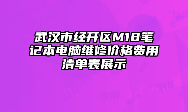 武漢市經(jīng)開(kāi)區(qū)M18筆記本電腦維修價(jià)格費(fèi)用清單表展示