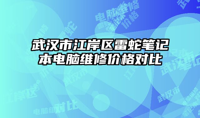 武漢市江岸區雷蛇筆記本電腦維修價格對比