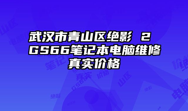 武漢市青山區(qū)絕影 2 GS66筆記本電腦維修真實(shí)價(jià)格