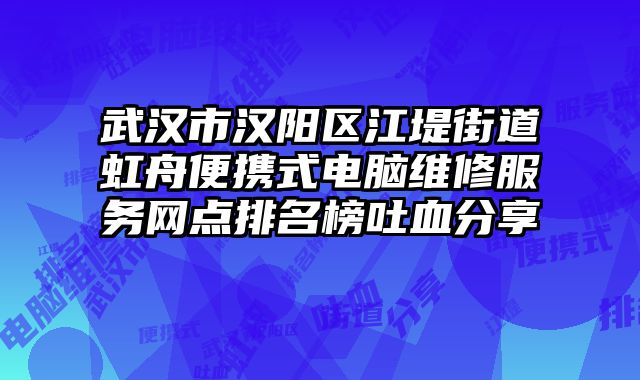 武漢市漢陽區江堤街道虹舟便攜式電腦維修服務網點排名榜吐血分享