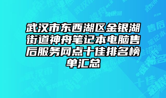 武漢市東西湖區(qū)金銀湖街道神舟筆記本電腦售后服務(wù)網(wǎng)點(diǎn)十佳排名榜單匯總