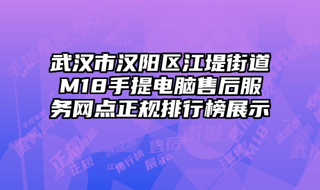 武漢市漢陽區江堤街道M18手提電腦售后服務網點正規排行榜展示