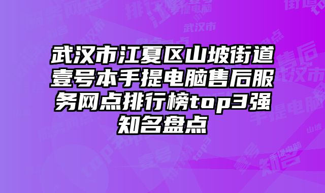 武漢市江夏區(qū)山坡街道壹號(hào)本手提電腦售后服務(wù)網(wǎng)點(diǎn)排行榜top3強(qiáng)知名盤點(diǎn)