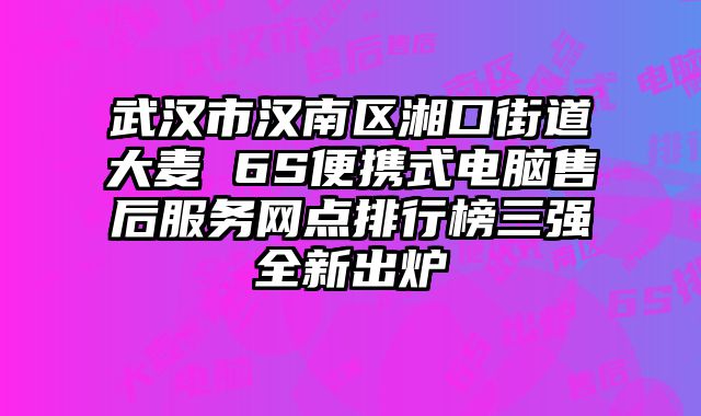 武漢市漢南區(qū)湘口街道大麥 6S便攜式電腦售后服務網點排行榜三強全新出爐
