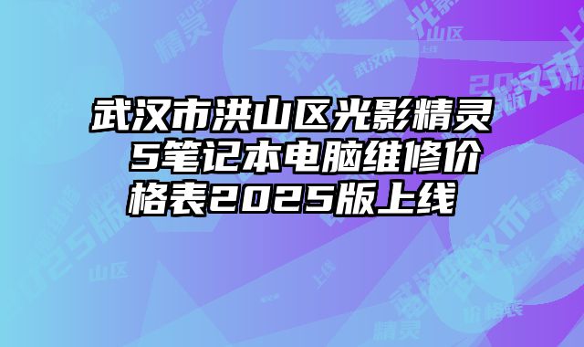 武漢市洪山區光影精靈 5筆記本電腦維修價格表2025版上線