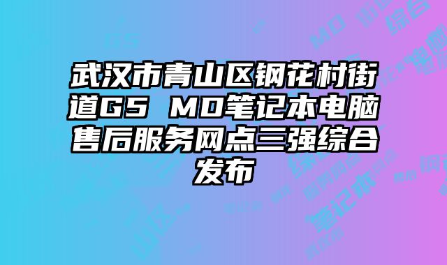 武漢市青山區鋼花村街道G5 MD筆記本電腦售后服務網點三強綜合發布
