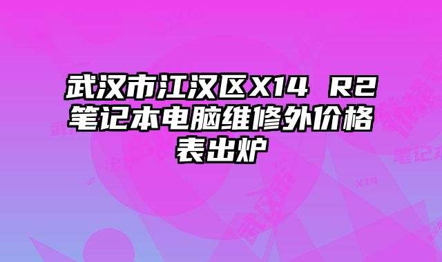 武漢市江漢區(qū)X14 R2筆記本電腦維修外價(jià)格表出爐