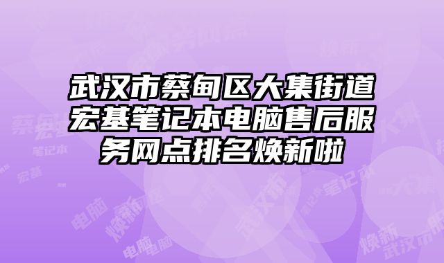 武漢市蔡甸區大集街道宏基筆記本電腦售后服務網點排名煥新啦