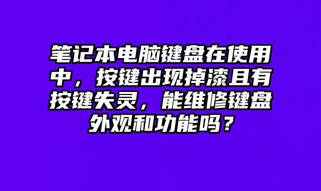 筆記本電腦鍵盤在使用中，按鍵出現掉漆且有按鍵失靈，能維修鍵盤外觀和功能嗎？