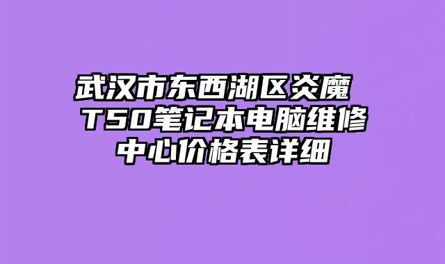 武漢市東西湖區炎魔 T50筆記本電腦維修中心價格表詳細