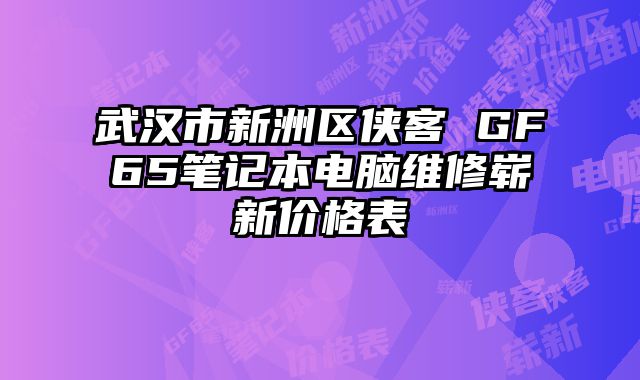 武漢市新洲區俠客 GF65筆記本電腦維修嶄新價格表