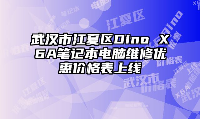武漢市江夏區Dino X6A筆記本電腦維修優惠價格表上線