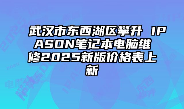 武漢市東西湖區攀升 IPASON筆記本電腦維修2025新版價格表上新