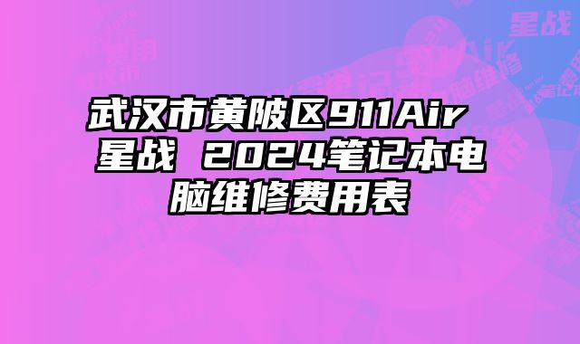 武漢市黃陂區911Air 星戰 2024筆記本電腦維修費用表