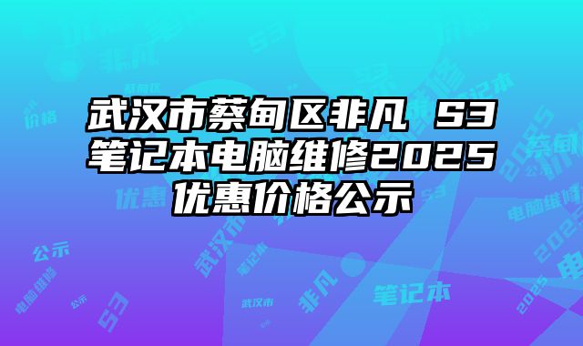武漢市蔡甸區(qū)非凡 S3筆記本電腦維修2025優(yōu)惠價(jià)格公示