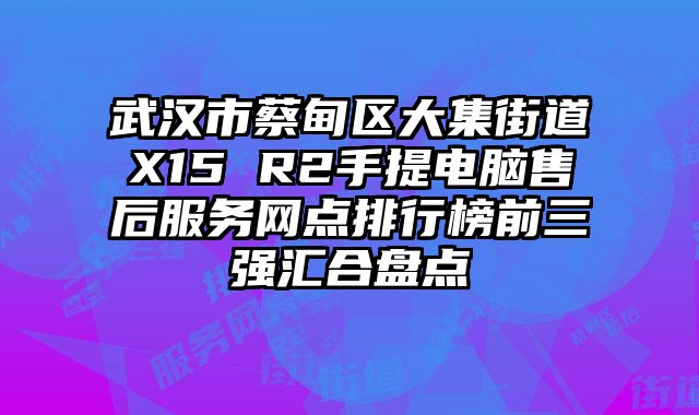 武漢市蔡甸區大集街道X15 R2手提電腦售后服務網點排行榜前三強匯合盤點