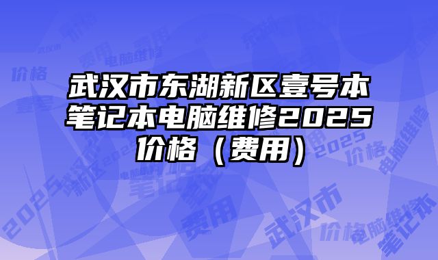 武漢市東湖新區壹號本筆記本電腦維修2025價格（費用）