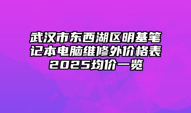 武漢市東西湖區明基筆記本電腦維修外價格表2025均價一覽