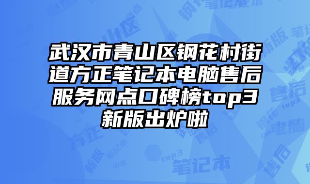 武漢市青山區(qū)鋼花村街道方正筆記本電腦售后服務(wù)網(wǎng)點(diǎn)口碑榜top3新版出爐啦