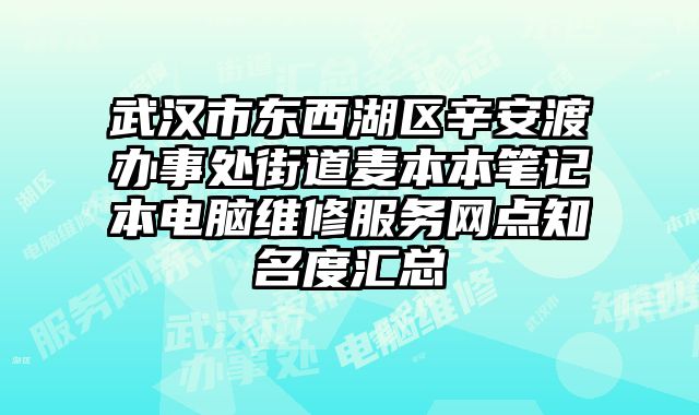 武漢市東西湖區辛安渡辦事處街道麥本本筆記本電腦維修服務網點知名度匯總