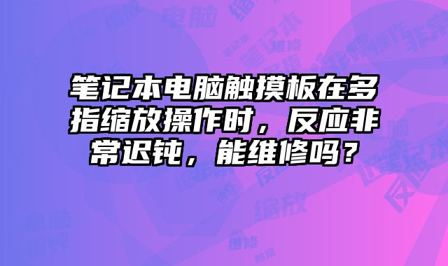 筆記本電腦觸摸板在多指縮放操作時，反應非常遲鈍，能維修嗎？