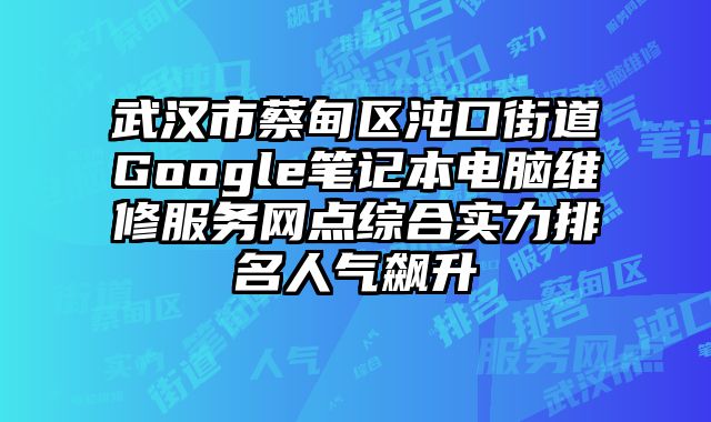 武漢市蔡甸區沌口街道Google筆記本電腦維修服務網點綜合實力排名人氣飆升