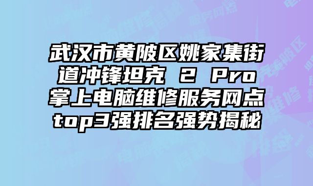 武漢市黃陂區姚家集街道沖鋒坦克 2 Pro掌上電腦維修服務網點top3強排名強勢揭秘