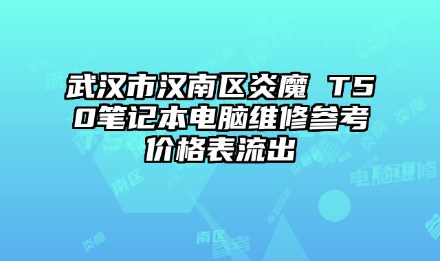 武漢市漢南區炎魔 T50筆記本電腦維修參考價格表流出