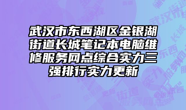 武漢市東西湖區(qū)金銀湖街道長城筆記本電腦維修服務(wù)網(wǎng)點(diǎn)綜合實(shí)力三強(qiáng)排行實(shí)力更新
