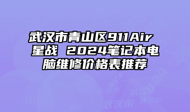 武漢市青山區(qū)911Air 星戰(zhàn) 2024筆記本電腦維修價(jià)格表推薦