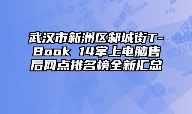 武漢市新洲區邾城街T-Book 14掌上電腦售后網點排名榜全新匯總