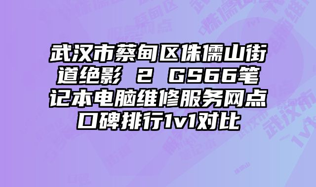 武漢市蔡甸區侏儒山街道絕影 2 GS66筆記本電腦維修服務網點口碑排行1v1對比